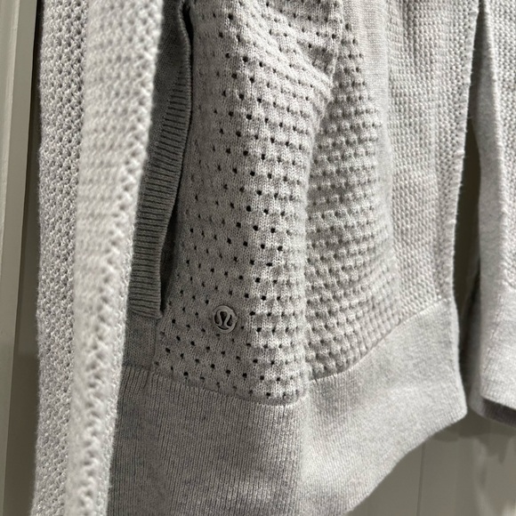 Lululemon Light Gray Open Front Cardigan - Picture 3 of 3